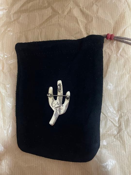 極美品☆インディアンジュエリー☆サボテン ピン&ペンダントトップ