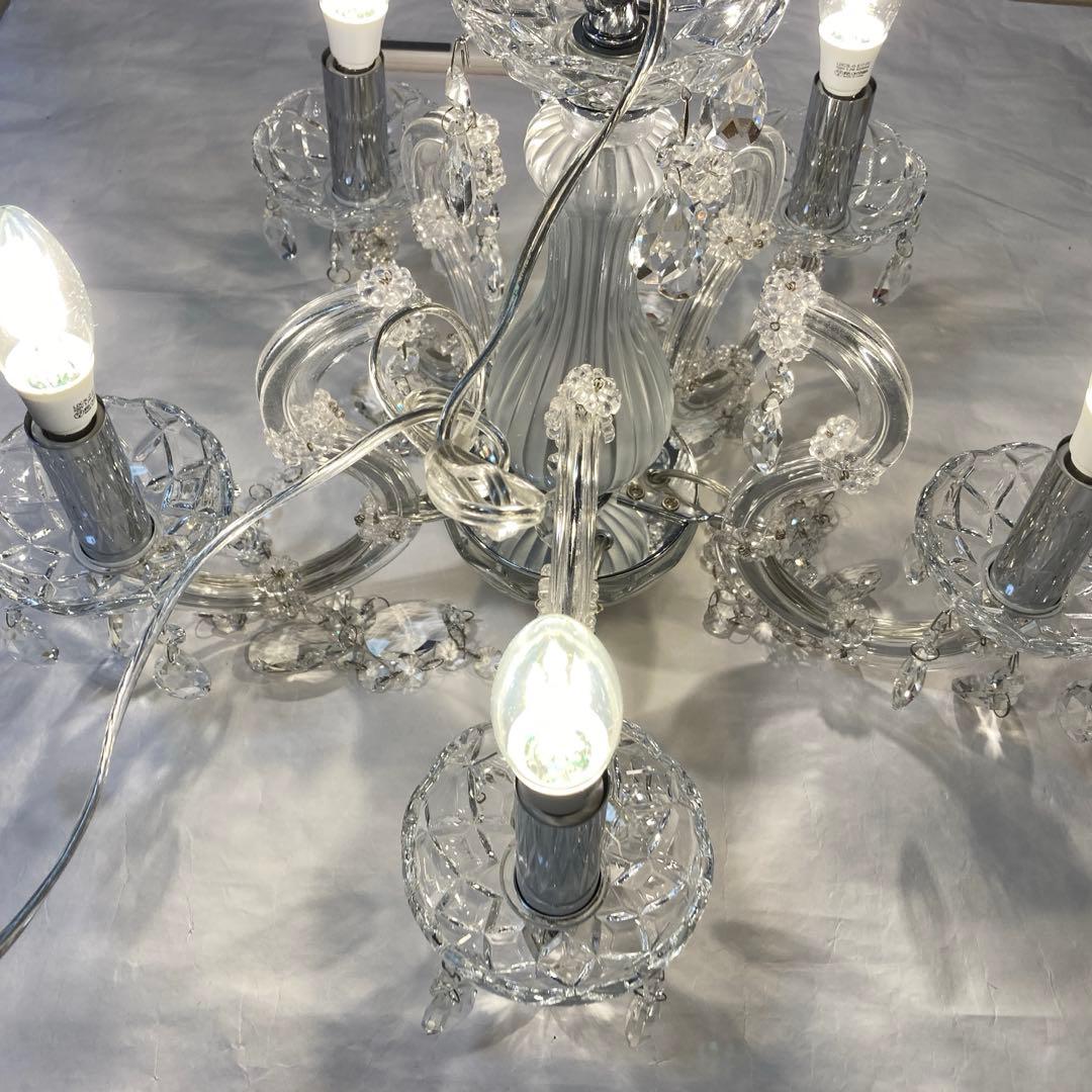 アートワークスタジオ シャンデリア 5灯 クリスタル 照明 リモコン付き