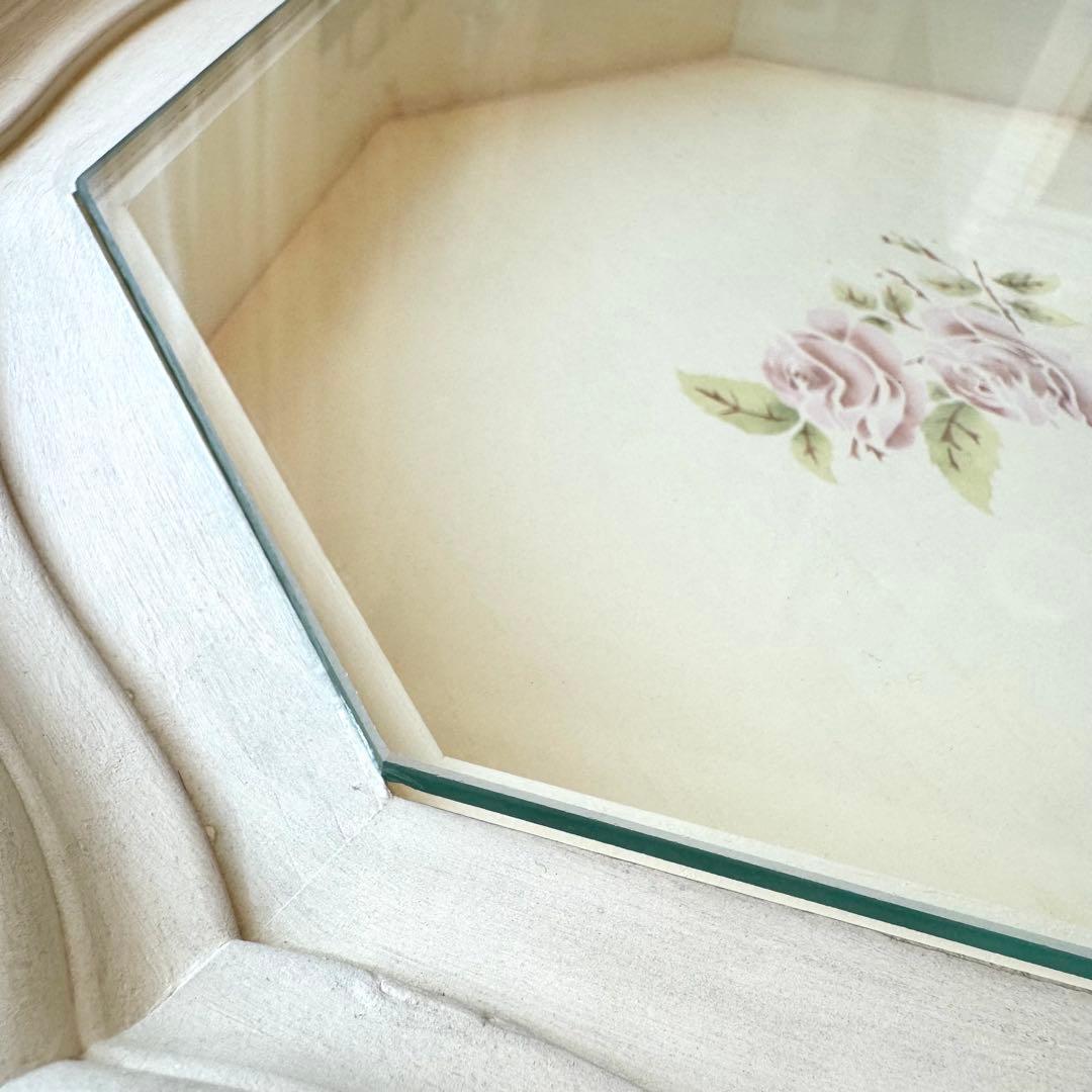 希少レア旧イマン ダイアナローズアンティーク木製テーブル ディスプレイテーブル