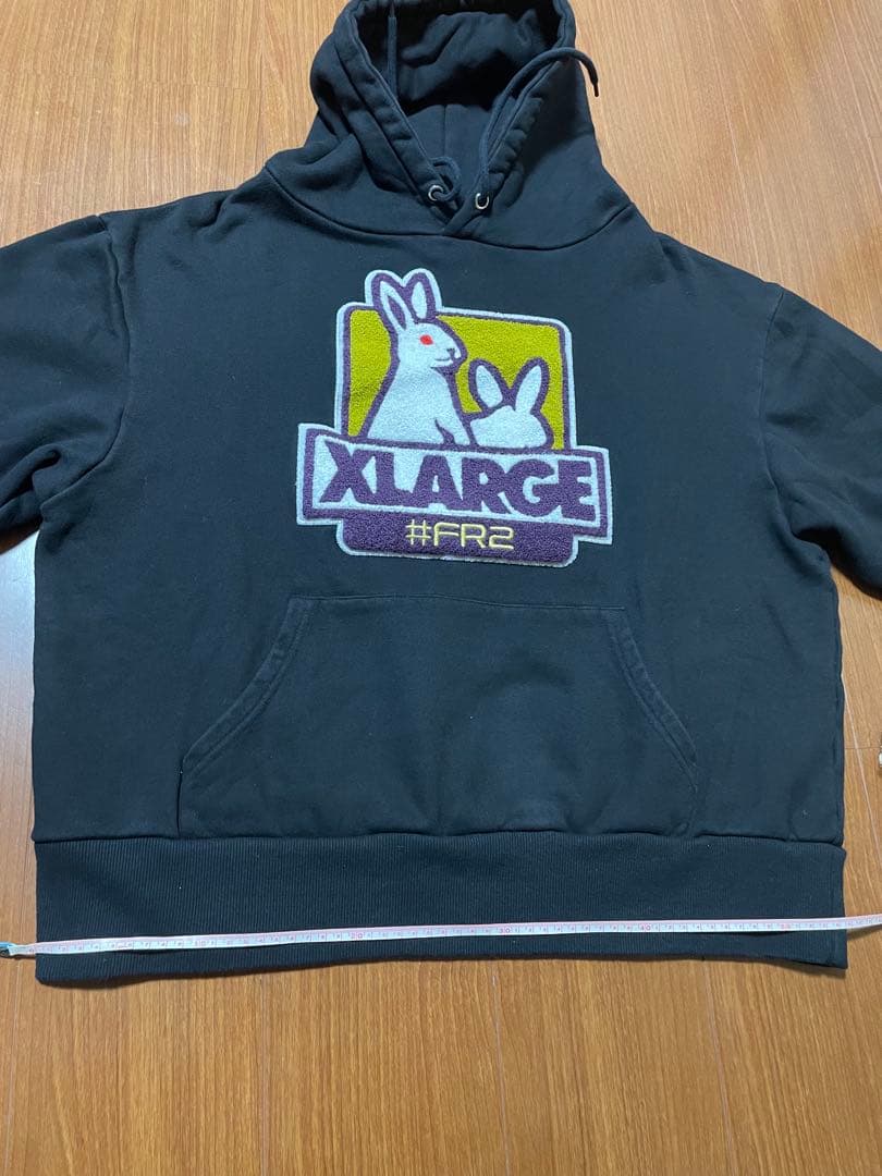 FR2 × XLARGE コラボ　ブラックパーカー