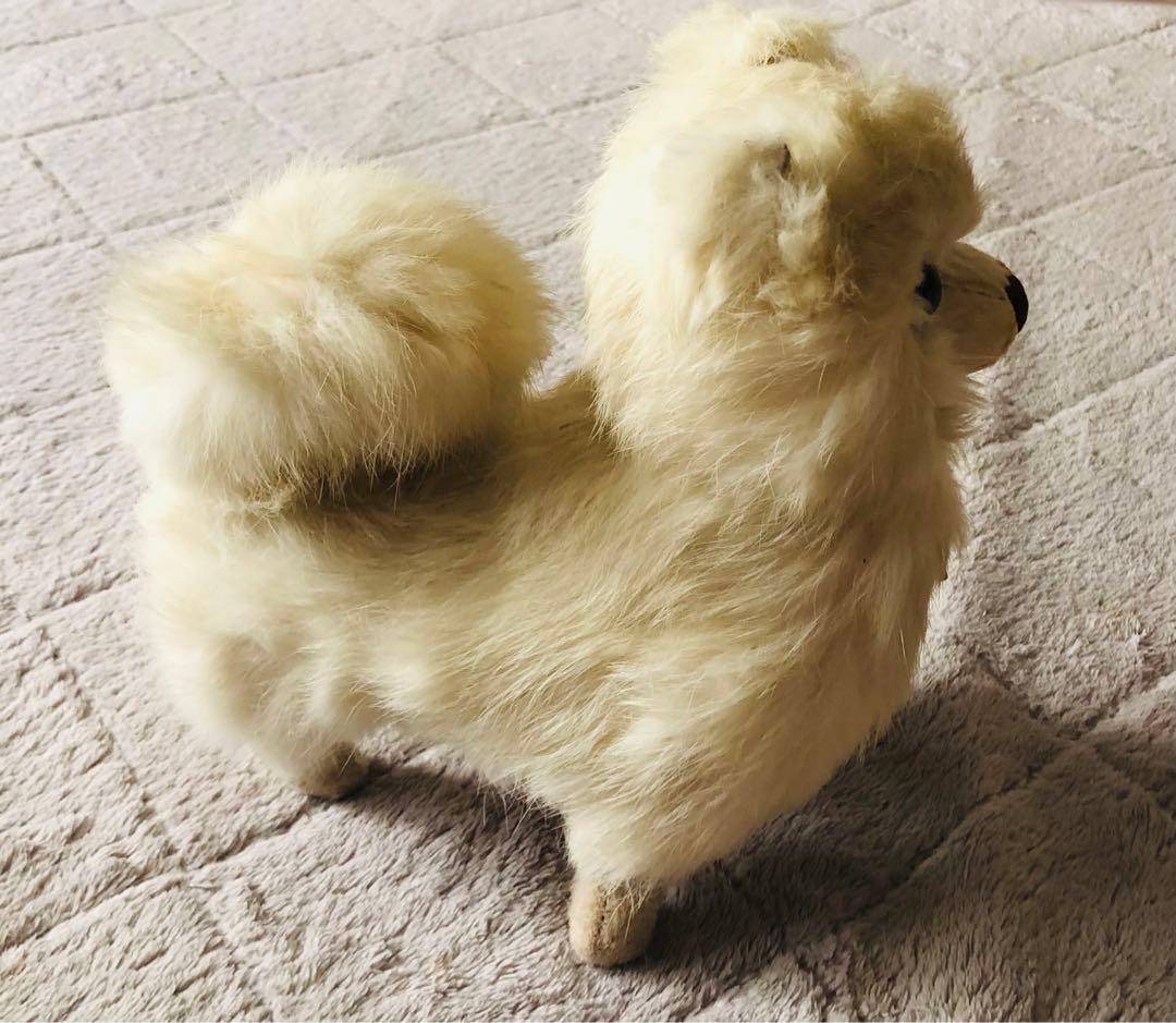 コバヤシぬいぐるみ　犬　ポメラニアン　スピッツ　昭和レトロ　ぬいぐるみ　クリーム