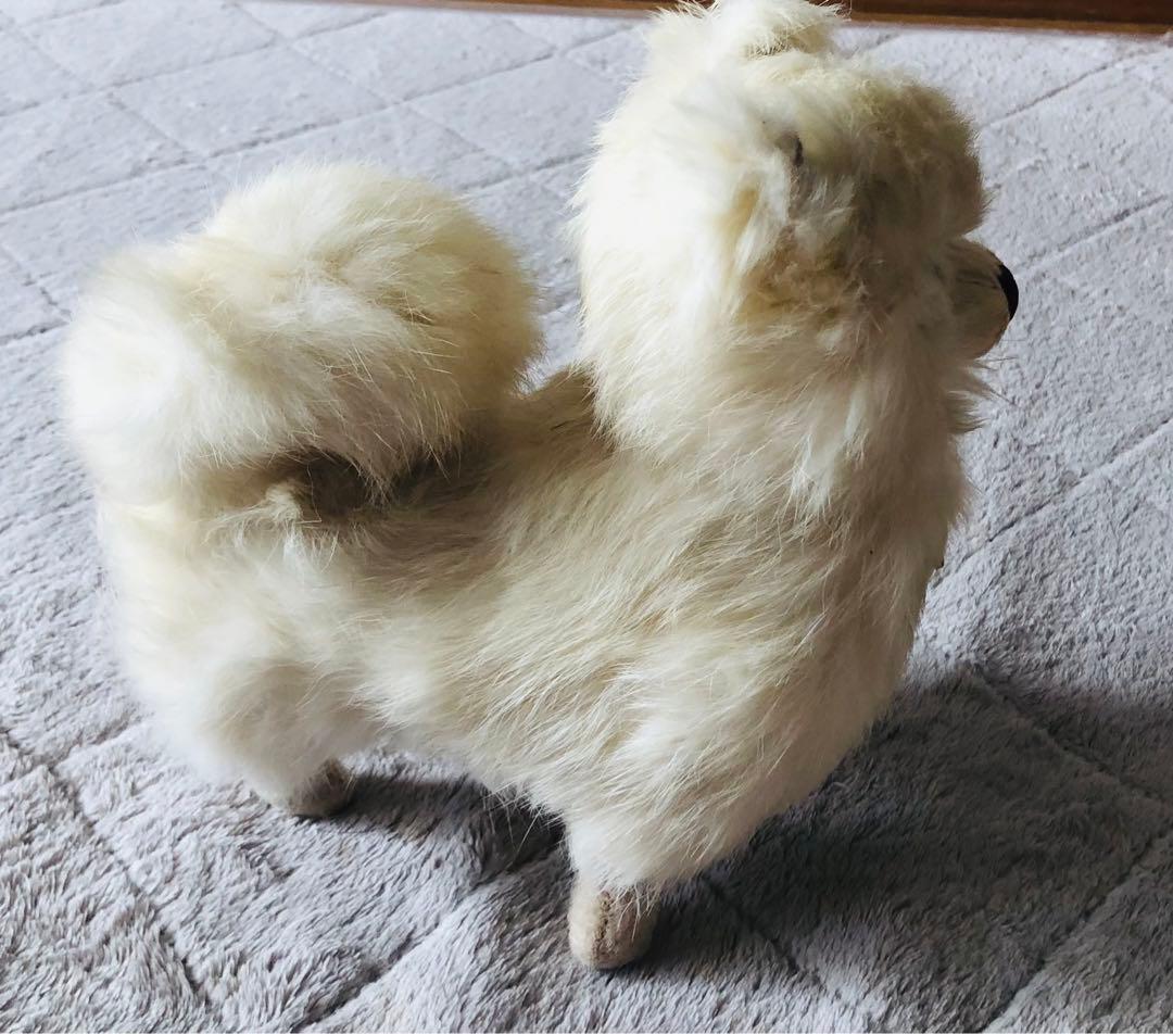 コバヤシぬいぐるみ　犬　ポメラニアン　スピッツ　昭和レトロ　ぬいぐるみ　クリーム