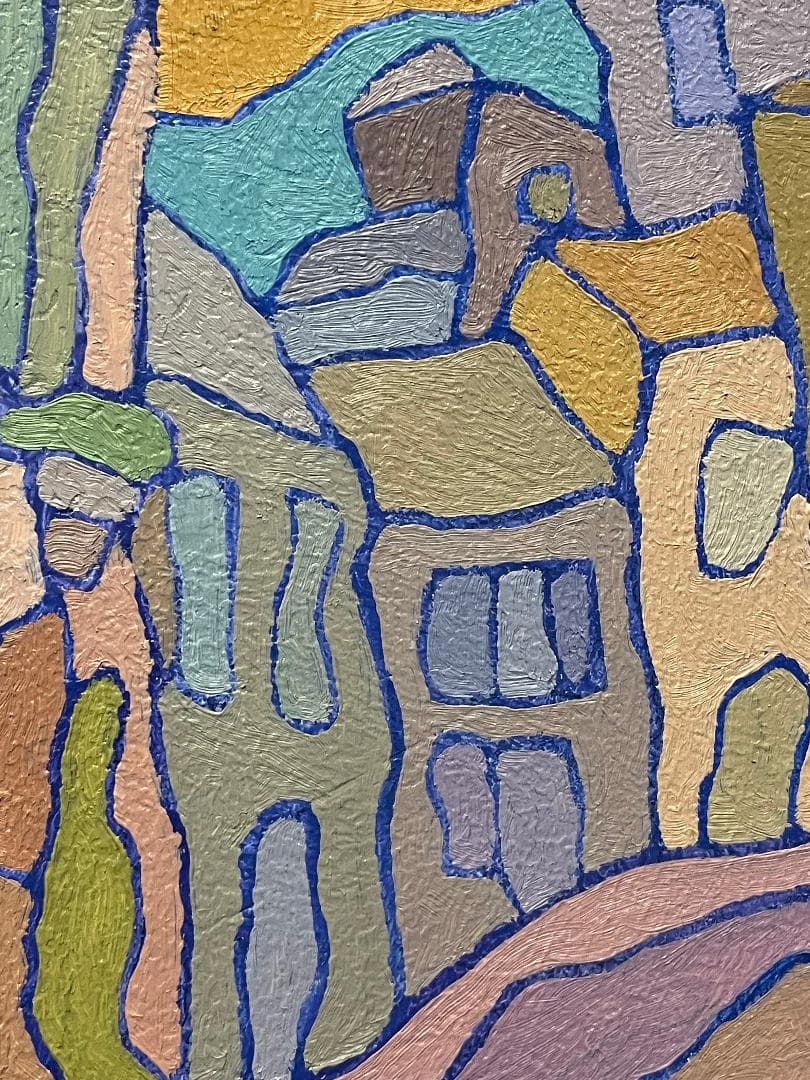 「真作」田代聖太郎「アッシジの街かど」風景画　油彩画　額装　サイン有り　F4号