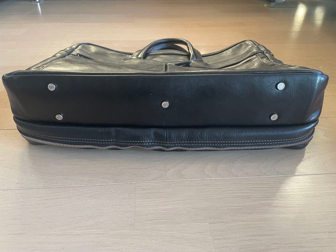 美品　海老名カバン　レザー ビジネスバッグ 黒