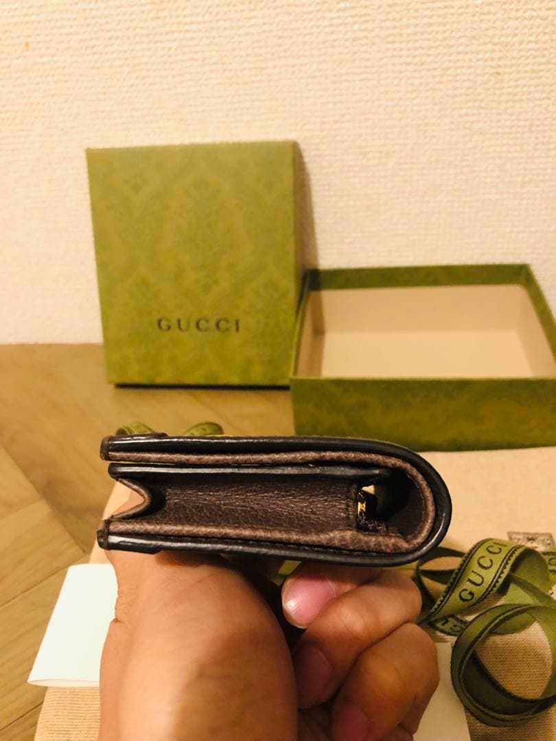 GUCCI 二つ折り財布　オフィディア　GG カードケース ウォレット　超美品