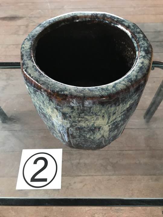 火鉢（信33)刻印ワインクーラーメダカ古民家