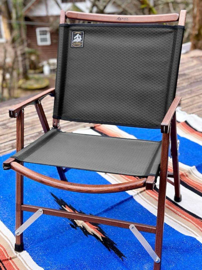 新品未開封 BLACK DESIGN BD ローチェアー LOW 格子 ブラック