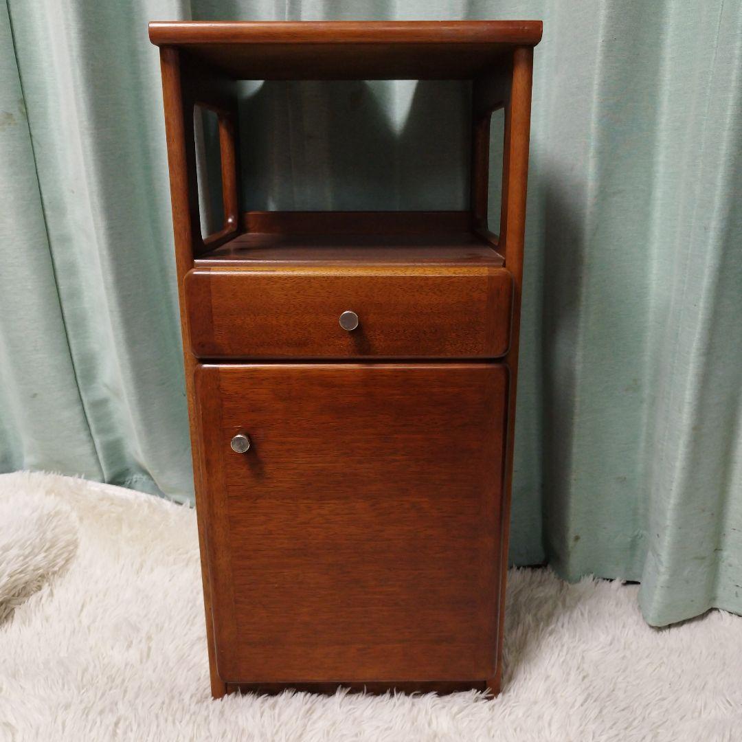 レトロ　木製　電話台 引き出し付き　ラック