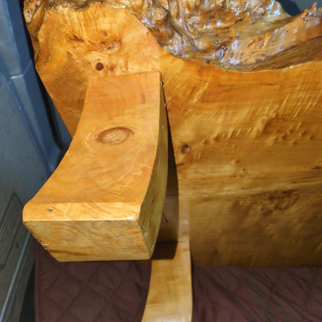 ポプラ　一枚板　テーブル　瘤杢　重厚感あり　レジンテーブルのベースにも