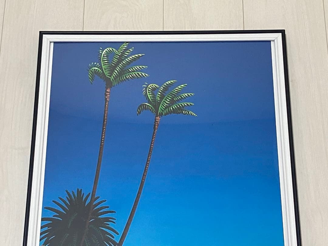 【額縁付き】 永井博（Hiroshi Nagai） A2ポスター プールサイド