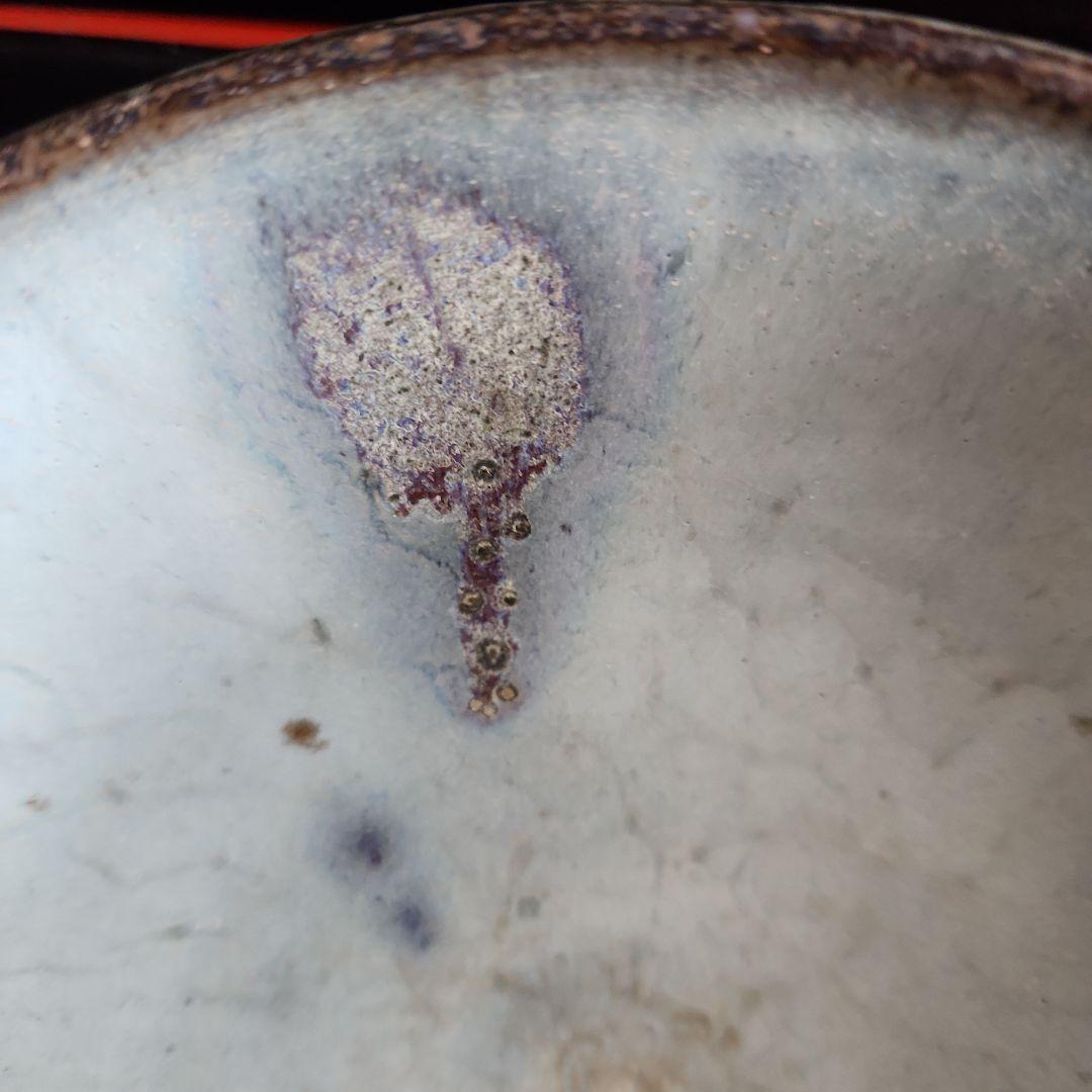 中国鈞窯　菓子噐　箱付き