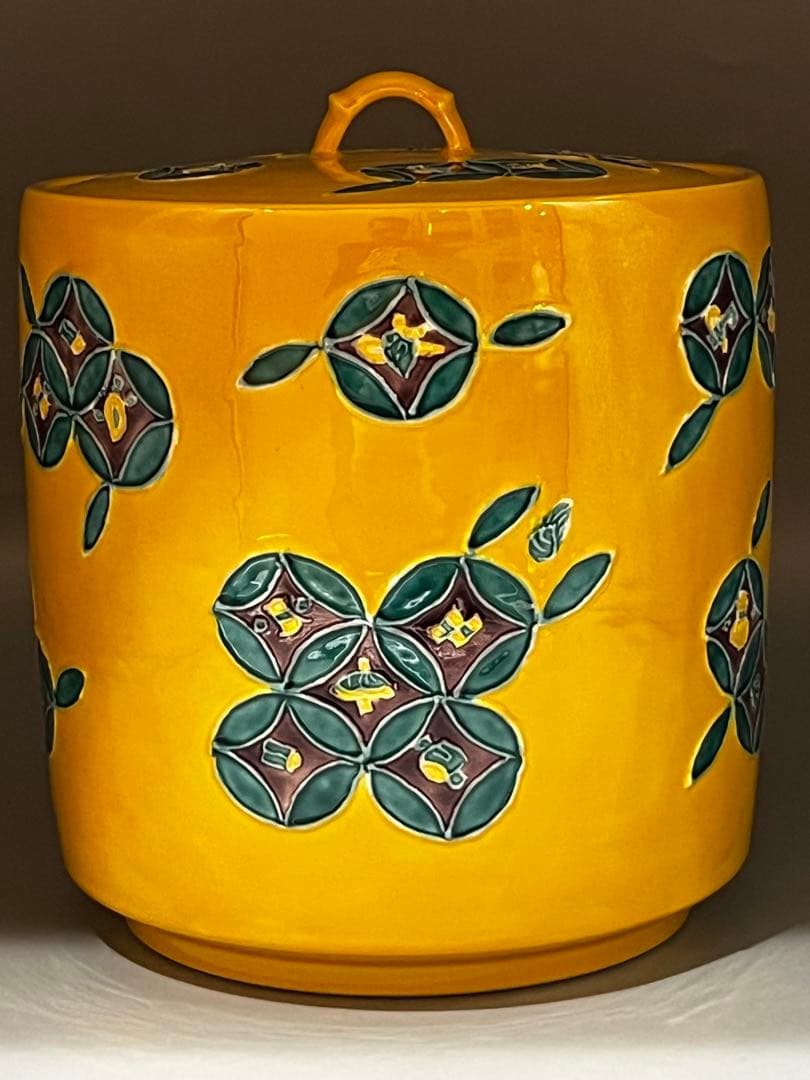 専用！ 新品 黄交趾七宝皆具 加藤利昇釜 皆具 交趾 共箱