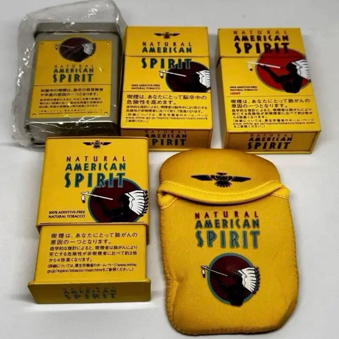 アメリカンスピリット　ライト(イエロー)歴代煙草入れケース5個セット