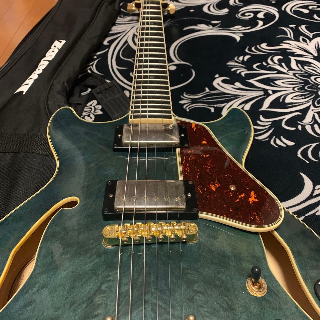 Ibanez AMH90QM-TBL 5B-01 フルアコ
