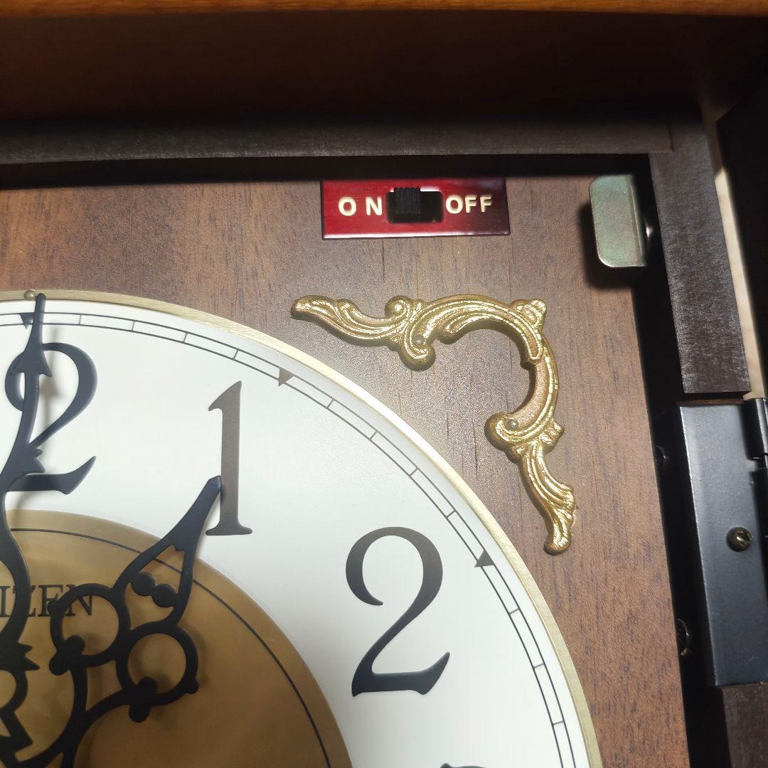 【超貴重・美品】CITIZEN 振り子時計 クラシック ブラウン 動作確認OK