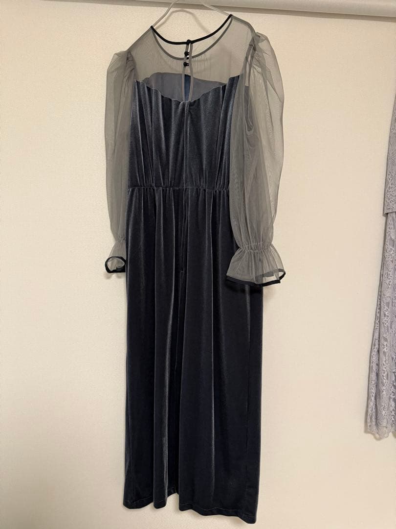 アシメデザインベロアワンピースドレス〔Callarus〕