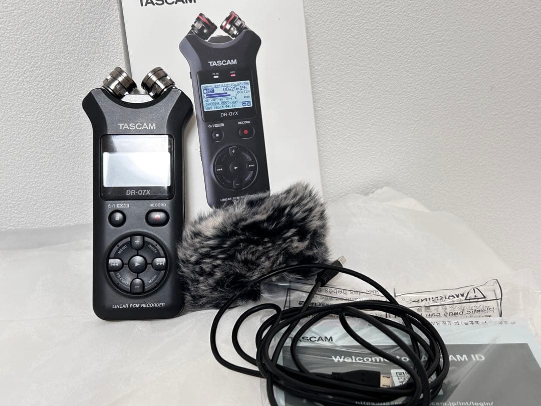 タスカム　TASCAM DR-07X マイク　ウィンドージャーマー付き