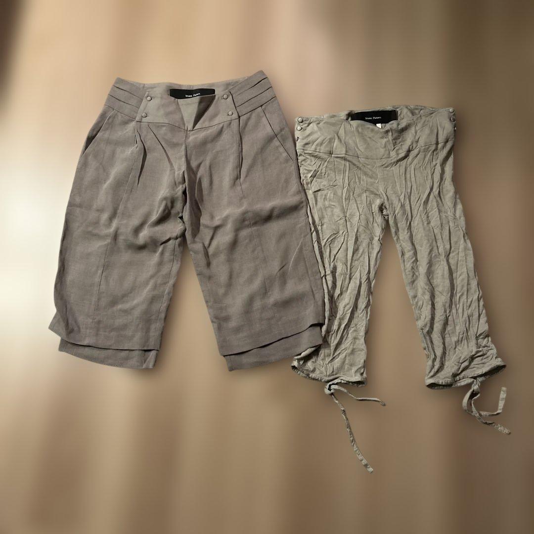 フロントボタンキュロットパンツ36レギンスセット