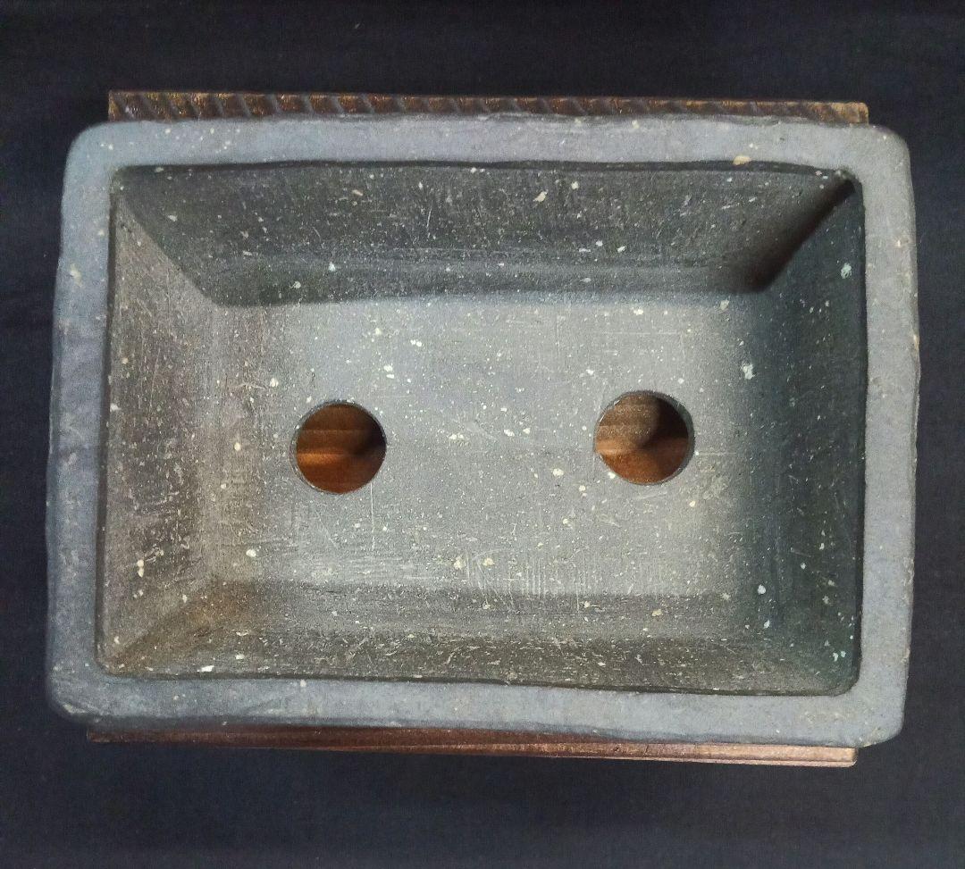 009.【陶翠】春秋/長方樹盆/盆栽鉢/木箱付き