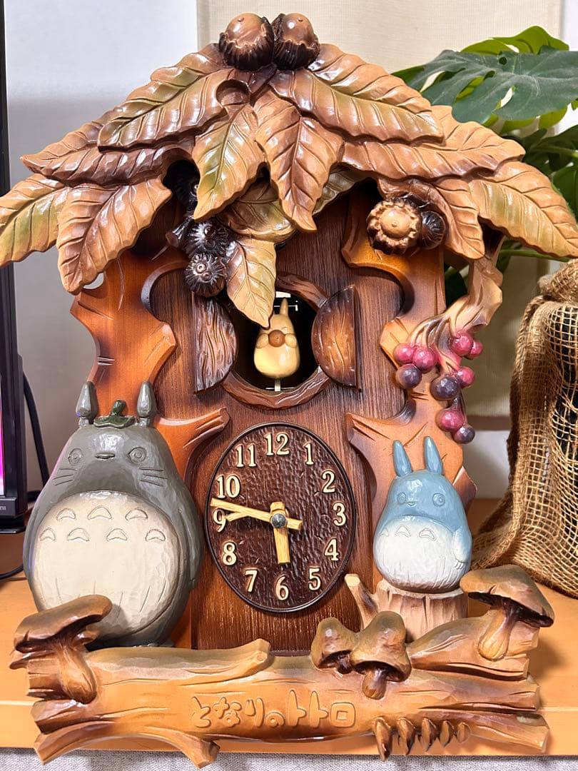 トトロ 木製掛け時計　レトロ　希少　値下げしました