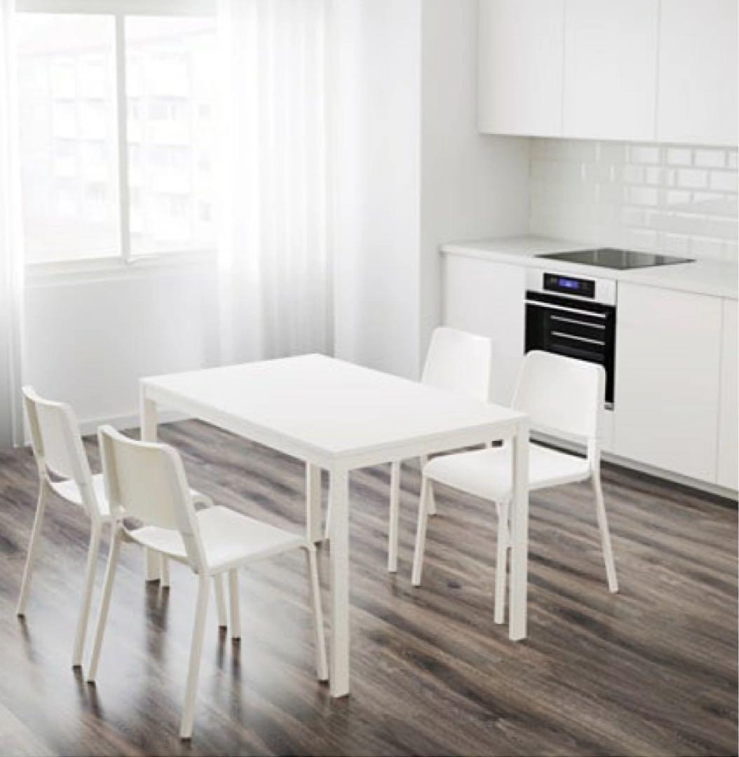 お値下げ！美品　IKEA VANGSTA ヴァングスタ 伸長式テーブル　ホワイト