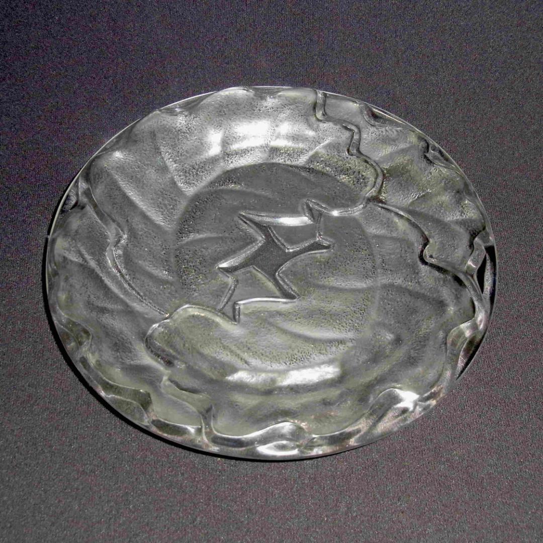 ラリック LALIQUE 皿 葉模様