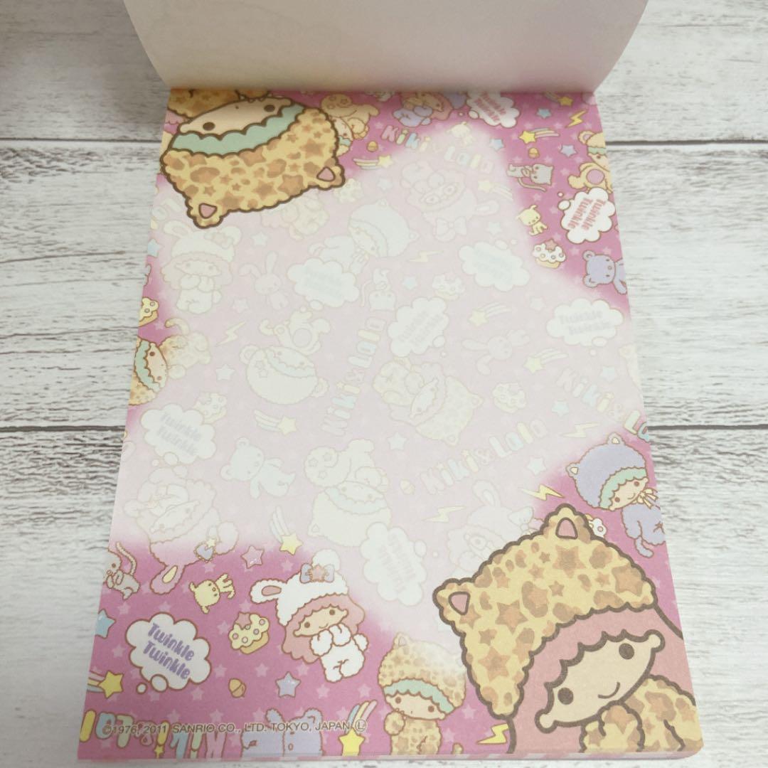 ★新品★キキララ　リトルツインスターズ　メモ帳、ノート、消しゴム　平成レトロ