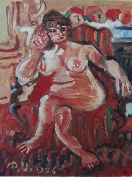 梅原龍三郎、「裸婦」、希少な画集より、新品高級額・額装付