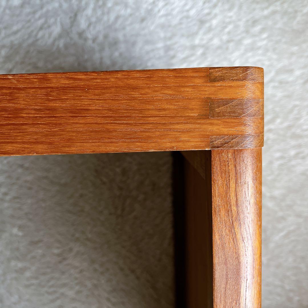 珍品】ネストテーブル 収納式机 ヴィンテージ チーク材 3台 木組み 組子