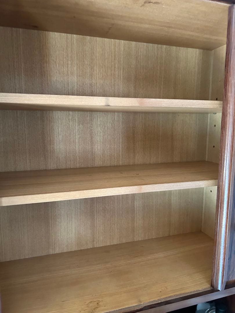 洋タンス棚　蛇腹扉　アンティーク　昭和レトロ