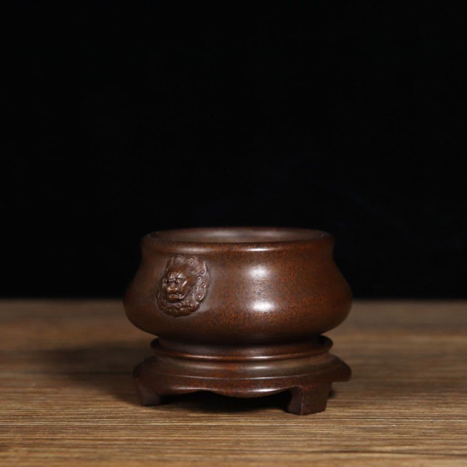 香炉 銅製 獅耳圧経銅炉 仏堂香炉 香道具 工芸品 置物