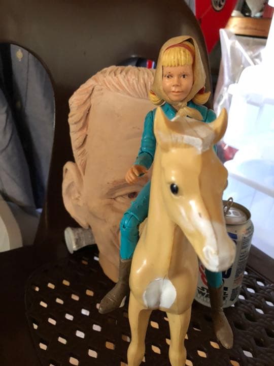 アメリカ　USA アンティーク　レトロ　フィギュア　馬　カウボーイ