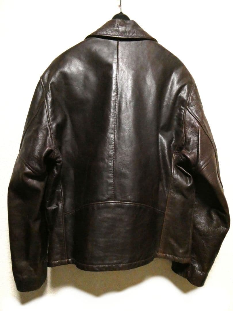 サイズ40！激レアカラーレッドブラウン！ショット634襟付トラッカージャケット