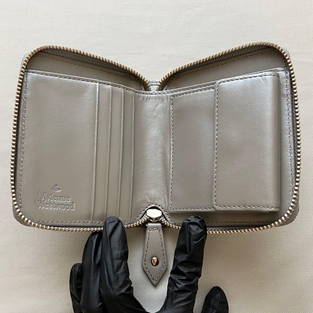 Vivienne Westwood OVAL ORB 二つ折り財布 グレー