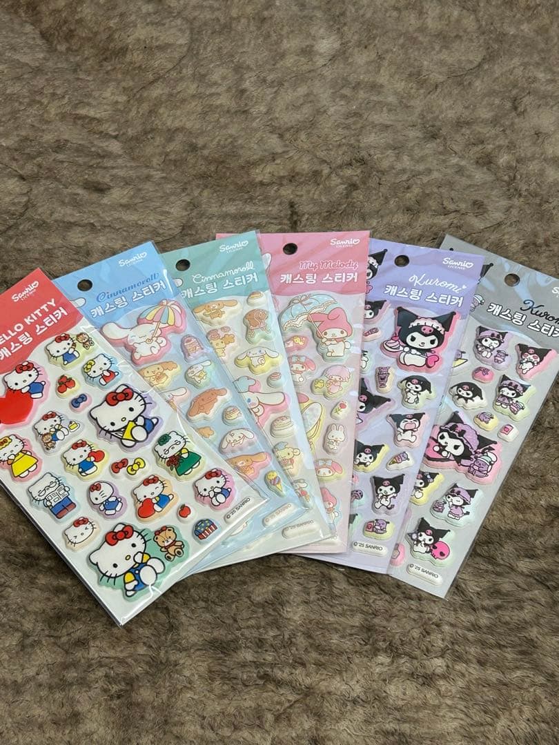 【韓国限定】ポケモン サンリオ ボンボンステッカーセット
