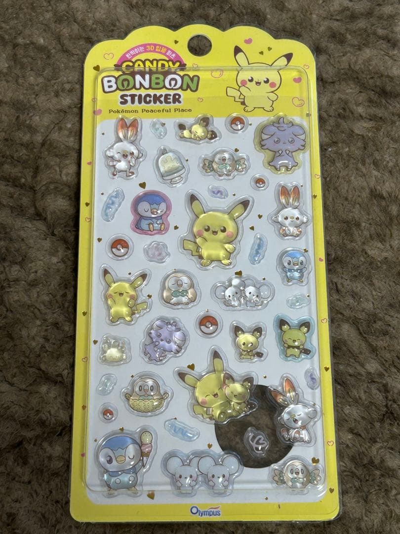 【韓国限定】ポケモン サンリオ ボンボンステッカーセット
