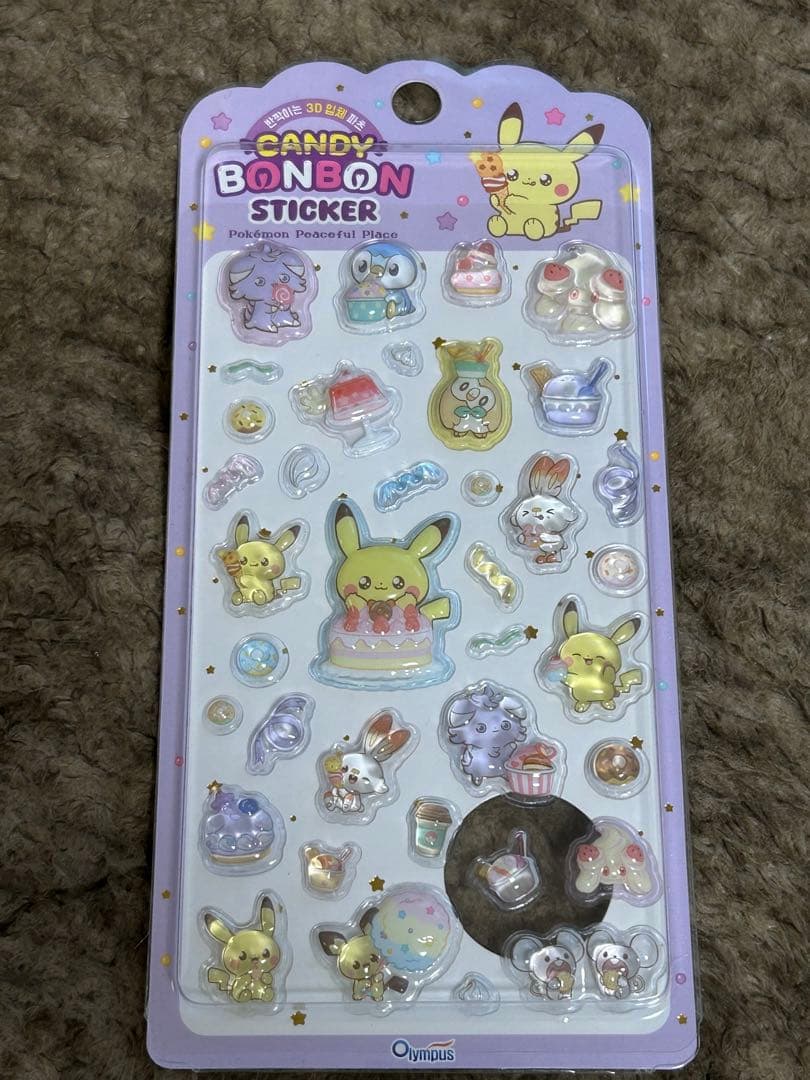 【韓国限定】ポケモン サンリオ ボンボンステッカーセット