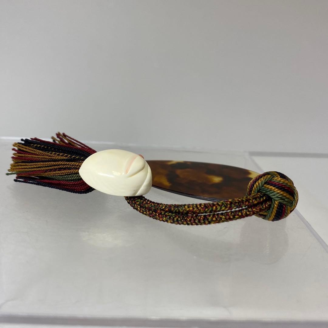 英之在銘　鼈甲に極上ウサギ　根付　8g 東さ8-0104☆2F