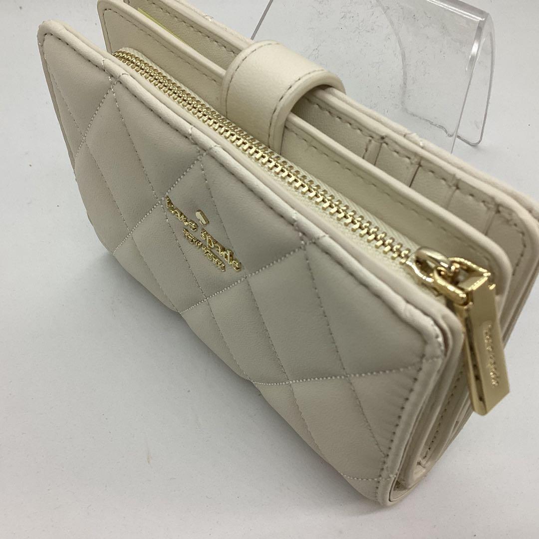 Kate Spade キルティング 二つ折り財布 ホワイト