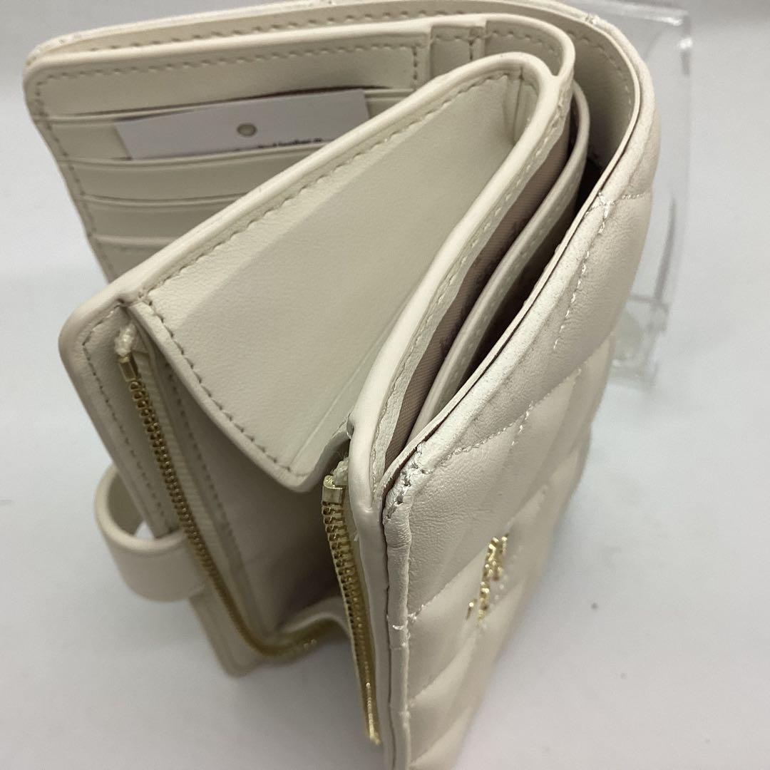 Kate Spade キルティング 二つ折り財布 ホワイト