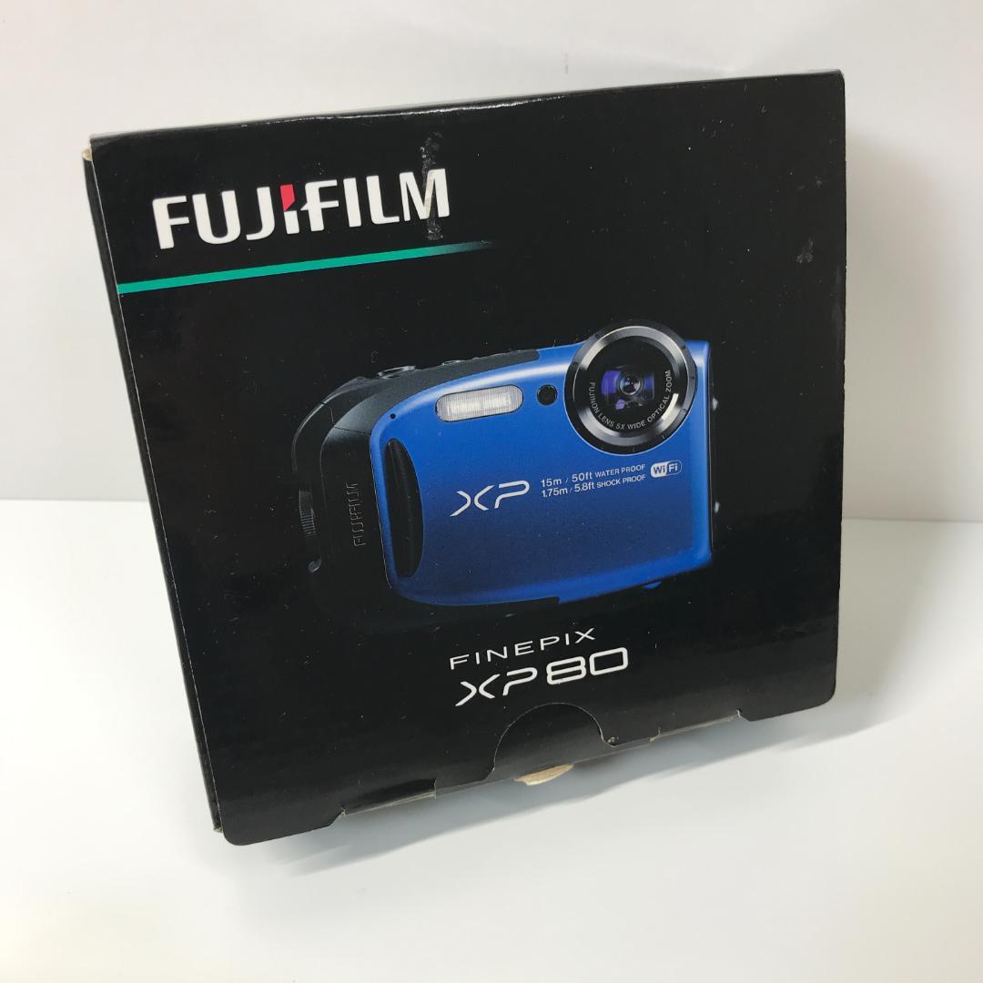 【美品】FUJIFILM FINEPIX 防水デジタルカメラ XP80 ブルー