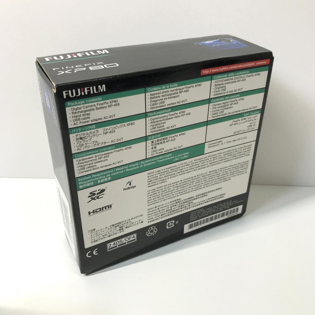 【美品】FUJIFILM FINEPIX 防水デジタルカメラ XP80 ブルー