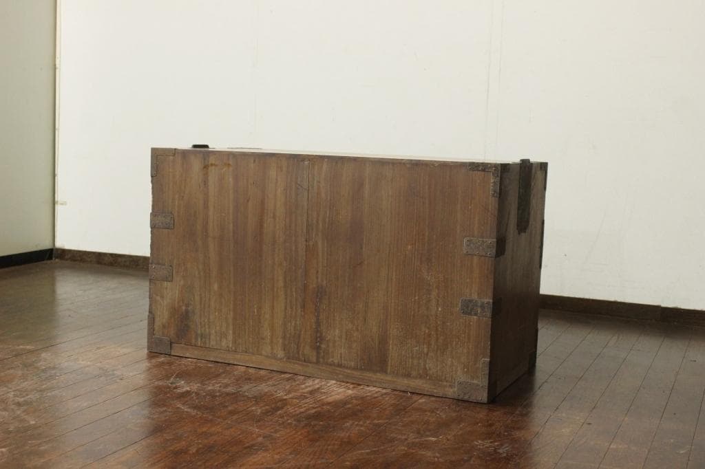 古い時代箪笥 前桐古家具/和家具/和骨董/店舗什器/ローボード/チェスト/収納