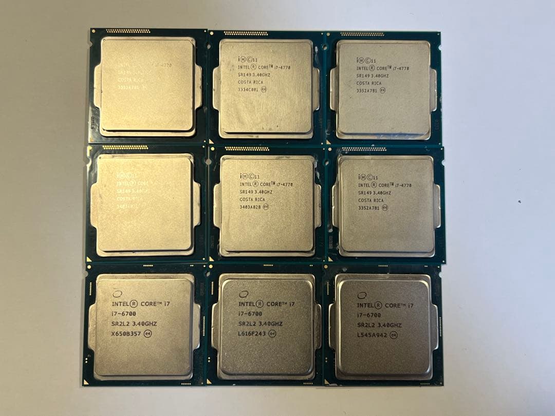 Intel Core i7-6700 3個 + Core i7-4770 6個