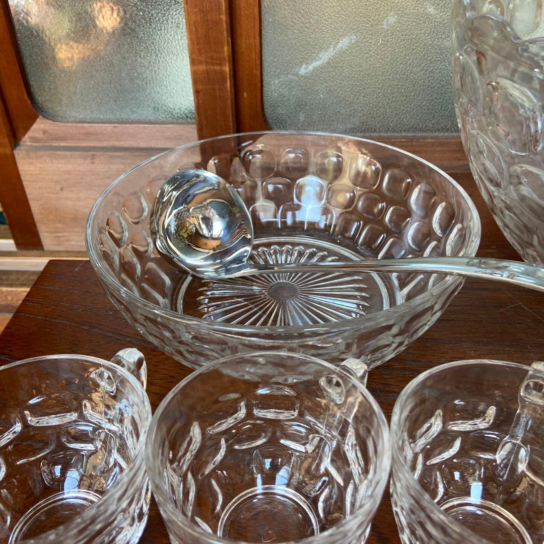 ガラス大鉢カップセット