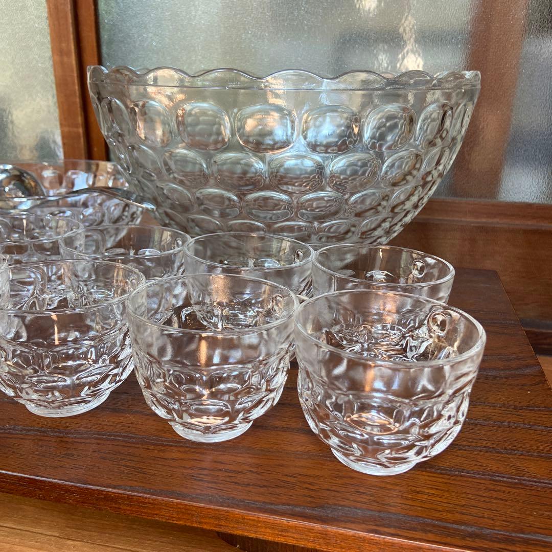 ガラス大鉢カップセット