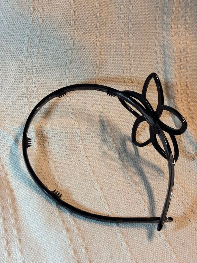 値下げしました⭕️アレクサンドル ドゥ パリ カチューシャ フラワー ブラック