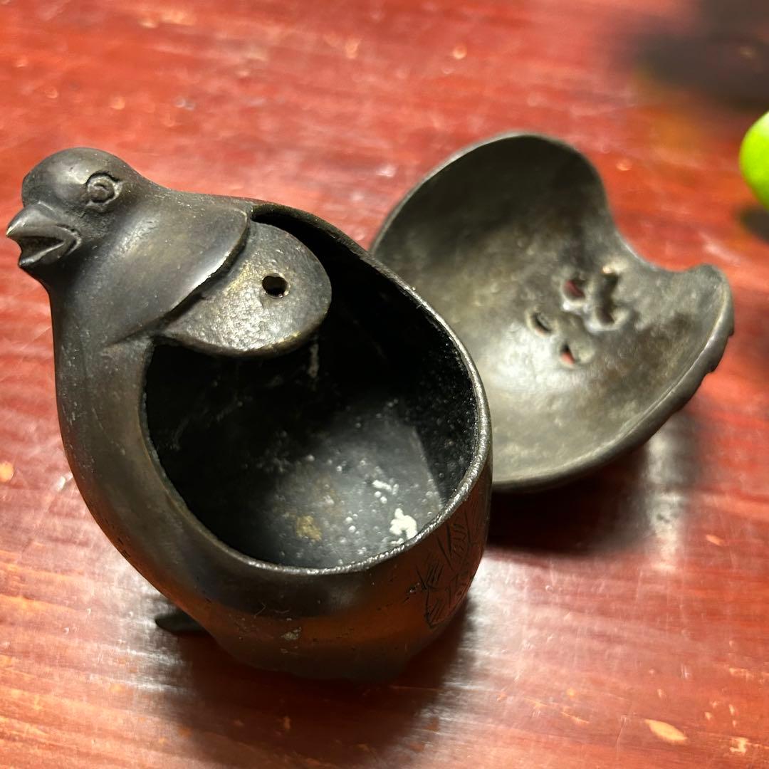 骨董　津村亀女　香炉　アンティーク　仏具