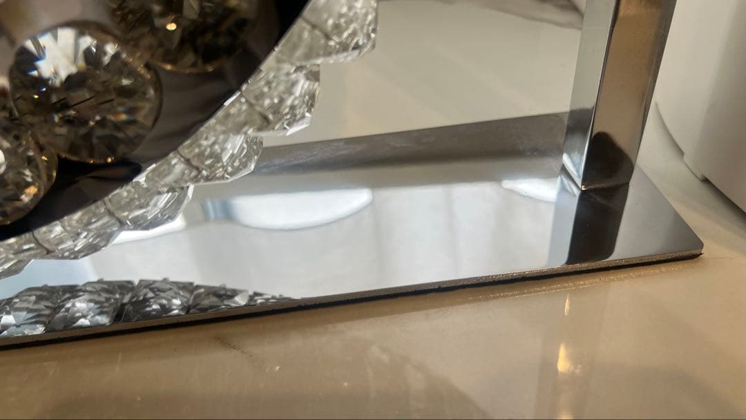 ハリウッドミラー 卓上 女優ミラー ラウンド クリスタルミラー