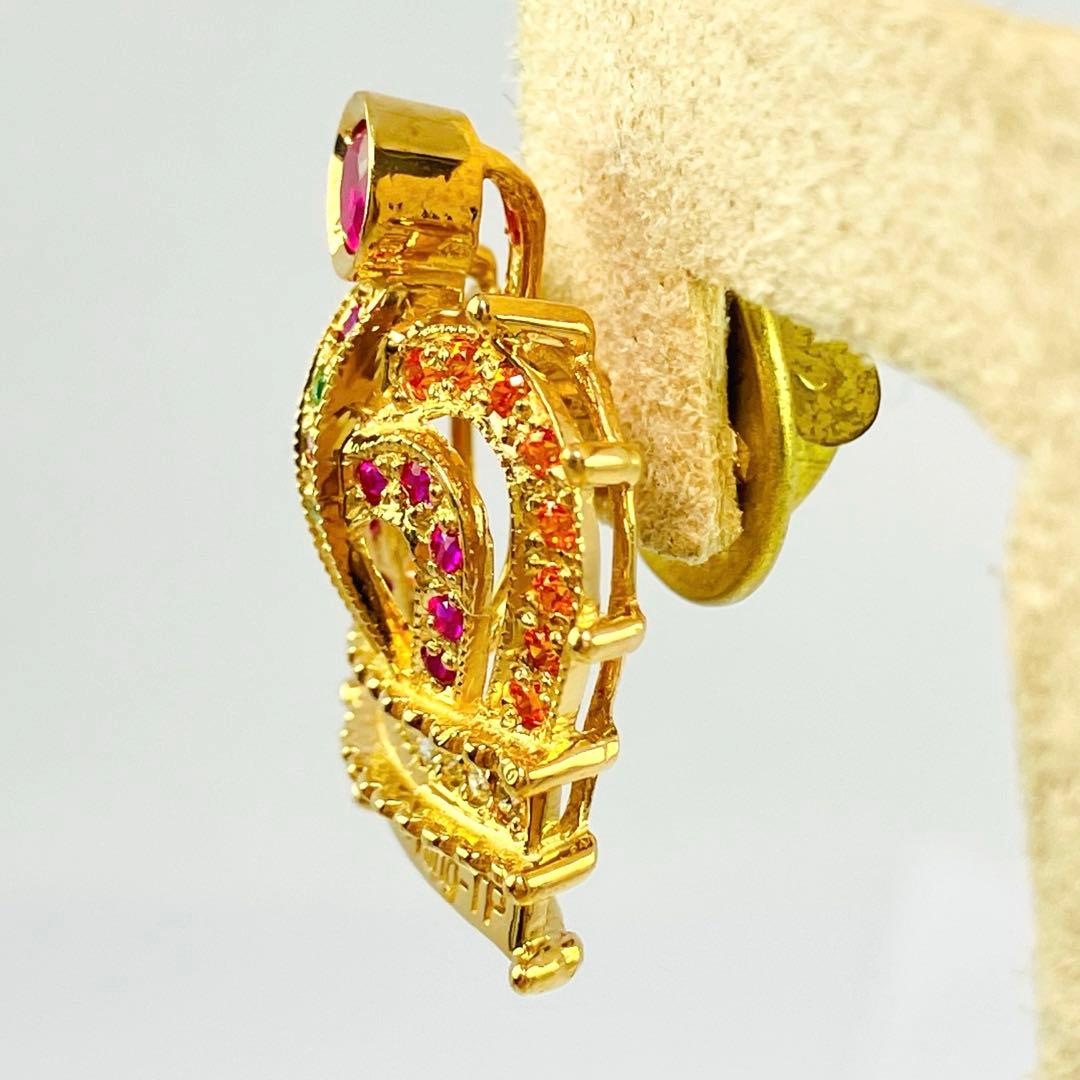 クリスティーナハン 「Peace King-TP」 K18 ダイヤ付王冠ブローチ